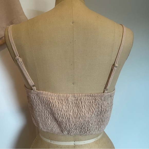 SHEIN- SZ M Tan 3 Piece Shorts Top Jacket Set Linen - Picture 6 of 10